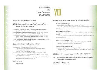 viii2Bencuentro2Bde2Bpsiclogos2Bprograma2Bpqueico - VIII Encuentro de Psicólogos de Aragón