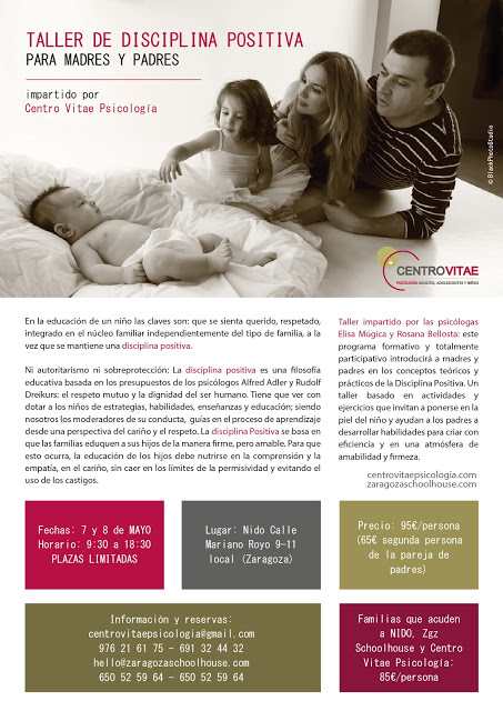 Flyer2BDisciplina2BPositiva - 7 Y 8 de mayo: Talleres de Disciplina Positiva para madres y padres