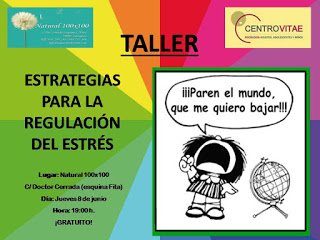 8 de Junio, nuevo taller gratuito de Centro Vitae Psicología: «Estrategias para la regulación del estrés»