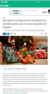 Artículo de Yolanda Cuevas: Qué hacer si Papá Noel o los Reyes no pueden pasar por tu casa cargados de regalos