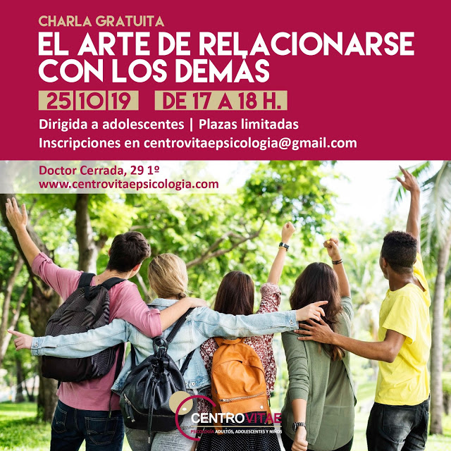 25 de octubre (17hs): charla gratuita «El arte de relacionarse con los demás»